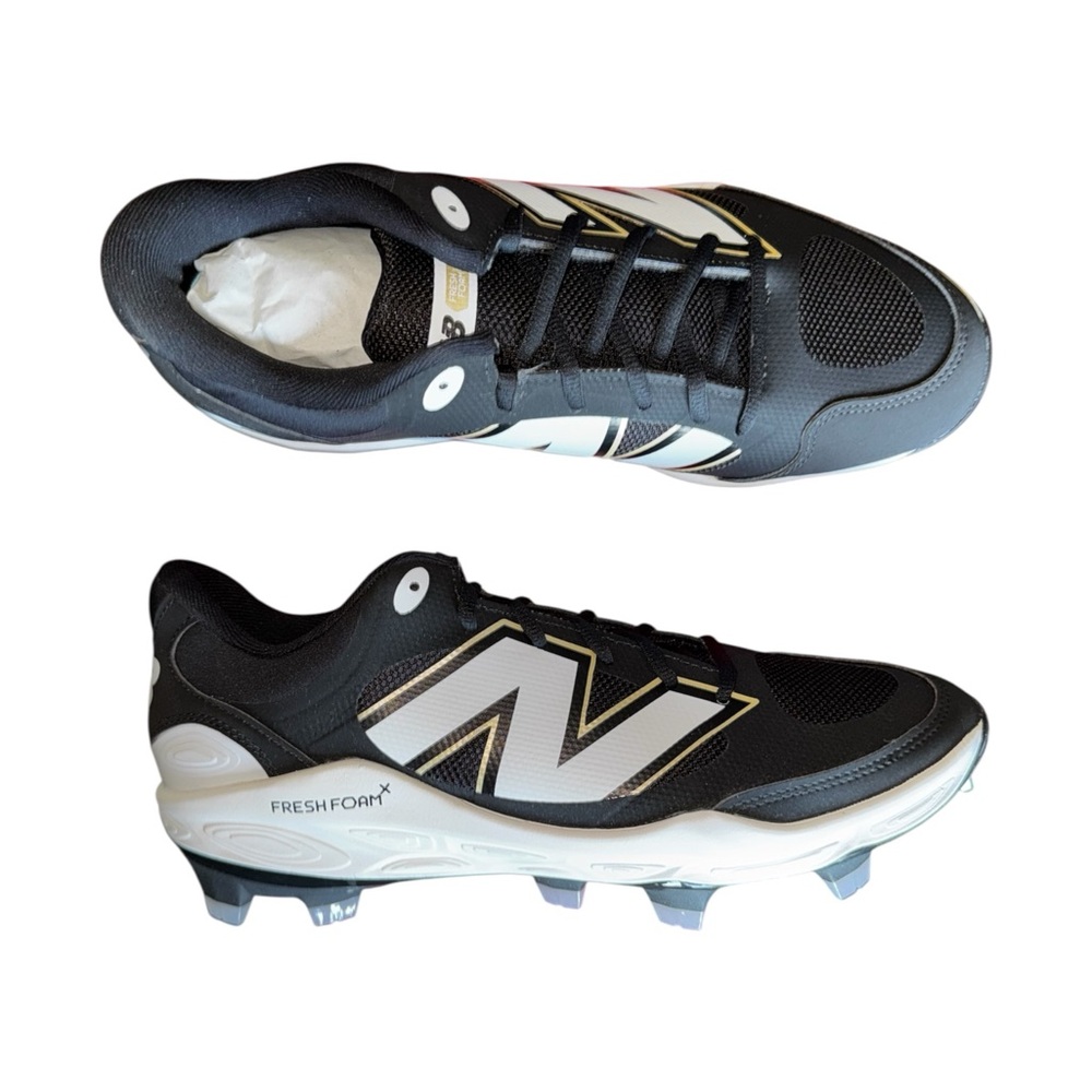 New Balance 3000v7 Fresh Foam Baseball Cleats Men 11.5D PL300K7 White Black NIB - Picture 8 of 12